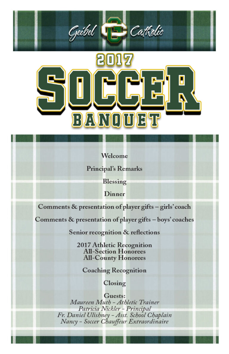 Geibel Soccer Banquet Booklets