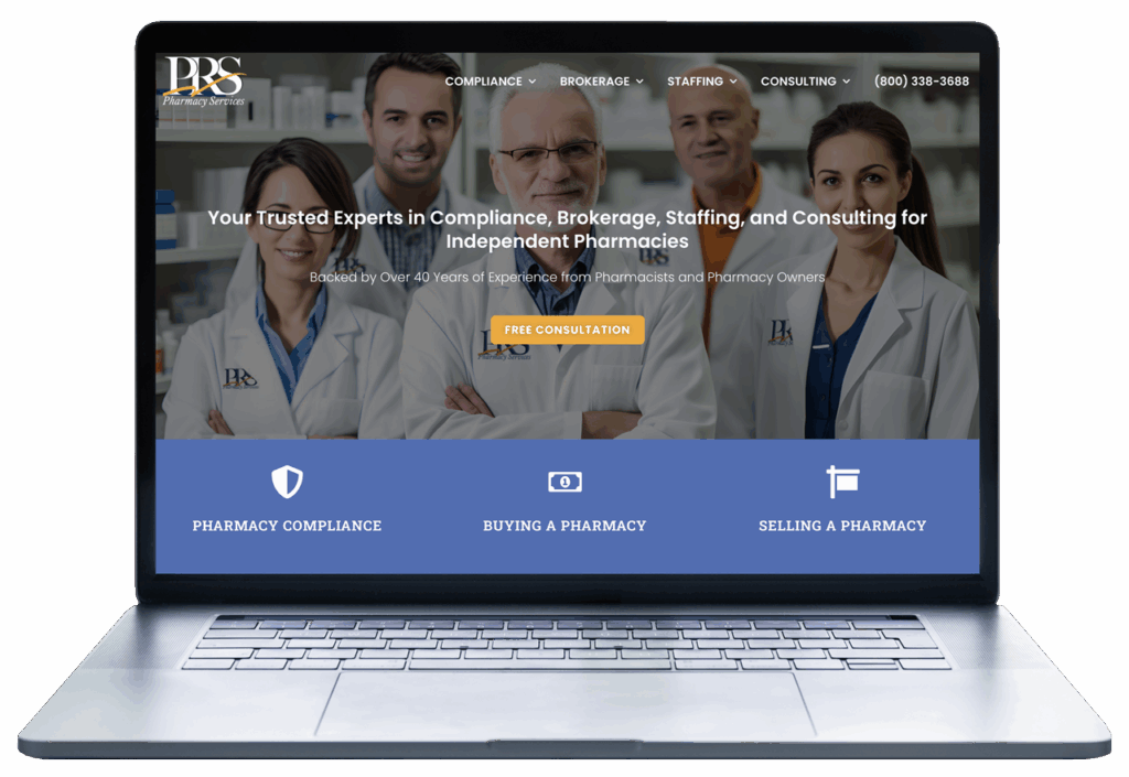 PRS Website Shown on Laptop